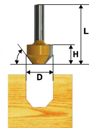 Фреза пазовая фасонная Ф119Х13 мм 30° хвостовик 8 мм 46123 купить в Тобольске