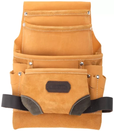 Сумка KRAFTOOL поясная для инструментов, натуральная кожа, 10 карманов 1-38531 купить в Тобольске