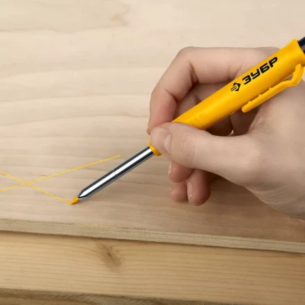 ЗУБР АСК желтый, d 2,8 мм, HB, 6 сменных грифелей, автоматический карандаш (06311-5) купить в Тобольске