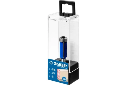 ЗУБР 9.5 x 25 мм, хвостовик 8 мм, фреза кромочная с нижним подшипником, Профессионал (28727-9.5-25) купить в Тобольске