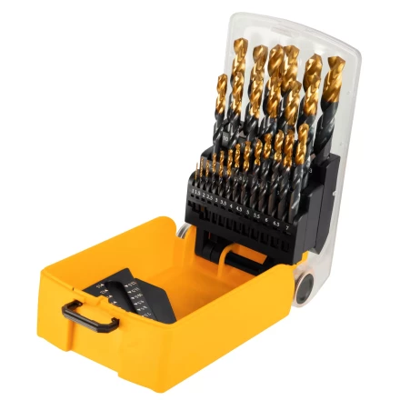 Набор сверл по металлу, 1-13 мм, HSS-Tin, Golden Tip, 25 шт Denzel 72323 купить в Тобольске