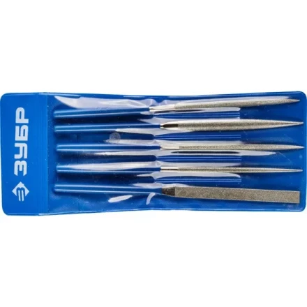 Набор ЗУБР &quot;ЭКСПЕРТ&quot; Надфили с алмазным напылением в пакете PVC, P 140, 160х80мм, 5 предметов 33386-160-H5 купить в Тобольске