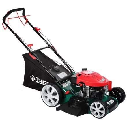 Газонокосилка ЗУБР бензиновая, самоход, 10 ступ. (25-75мм), 65л травосборник, мульчирование, 173см3, 510мм, 4.3кВт ЗГКБ-510СТ купить в Тобольске