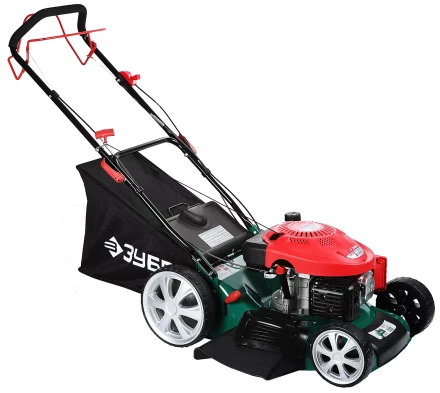 Газонокосилка ЗУБР бензиновая, самоход, 10 ступ. (25-75мм), 65л травосборник, мульчирование, 173см3, 510мм, 4.3кВт ЗГКБ-510СТ купить в Тобольске