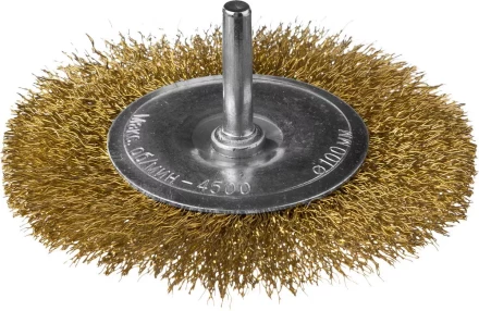 DEXX. Щетка дисковая для дрели, витая стальная латунированная проволока 0,3мм, 100мм 35110-100 купить в Тобольске