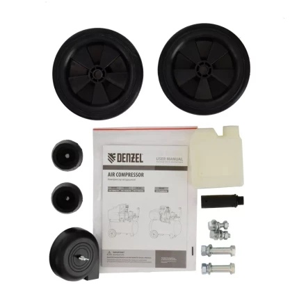 Компрессор воздушный прямой привод DC1700/50, 1.7 кВт, 50 литров, 260 л/мин Denzel 58164 купить в Тобольске