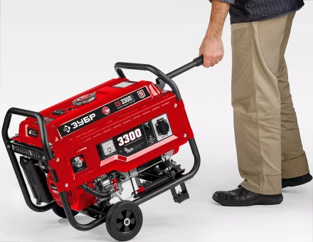 ЗУБР № 1 для генераторов мощностью до 3500 Вт, набор колес + рукоятка (НКР-1) купить в Тобольске