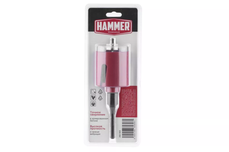 Коронка алмазная HAMMER Ф 68мм (242-503) купить в Тобольске