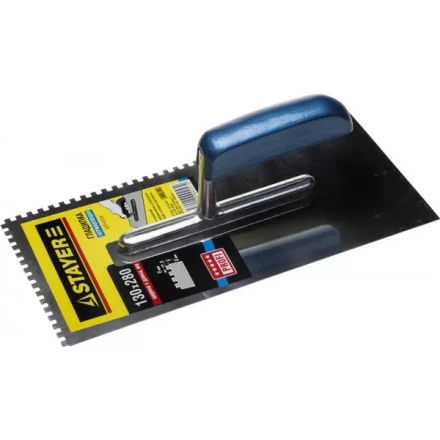 Гладилка STAYER &quot;PROFI&quot; нержавеющая с деревянной ручкой, зубчатая, 8х8мм 0802-08 купить в Тобольске