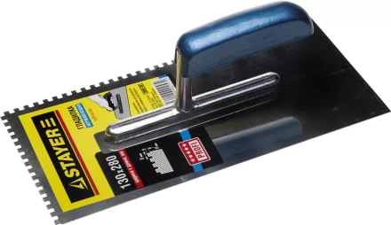 Гладилка STAYER &quot;PROFI&quot; нержавеющая с деревянной ручкой, зубчатая, 8х8мм 0802-08 купить в Тобольске