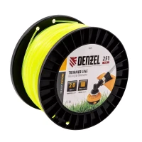 Леска для триммера квадрат, 2,0мм х 251м, на DIN катушке FLEX CORD// Denzel 96291