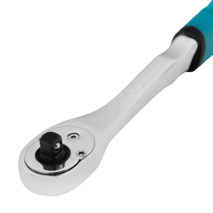 Ключ-трещотка 1/4" Gross 14053, CrV, 90 зубьев, усиленный, хром купить в Тобольске