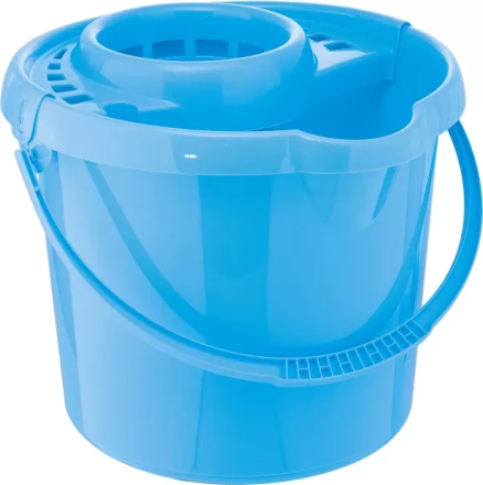 Ведро пластмассовое круглое с отжимом 12л, голубое ТМ Elfe 92964 купить в Тобольске