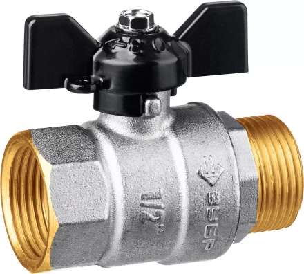 ЗУБР d 1/2, ручка бабочка, шаровой кран (51325-1/2) купить в Тобольске