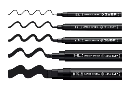 ЗУБР МК-800 черный, 2-8 мм клиновидный маркер-краска (06327-2) купить в Тобольске