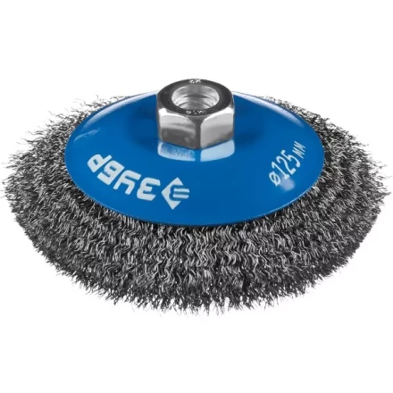 ЗУБР &quot;ПРОФЕССИОНАЛ&quot;. Щетка коническая для УШМ, витая стальная проволока 0,3мм, 125ммхМ14 35265-125_z02 купить в Тобольске