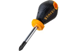 Отвертка STAYER &quot;MASTER&quot;, двухкомпонентная рукоятка, магнитный наконечник, &quot;STUBBY&quot; ( бочка ), PH2x38мм 2510-38-2_z03