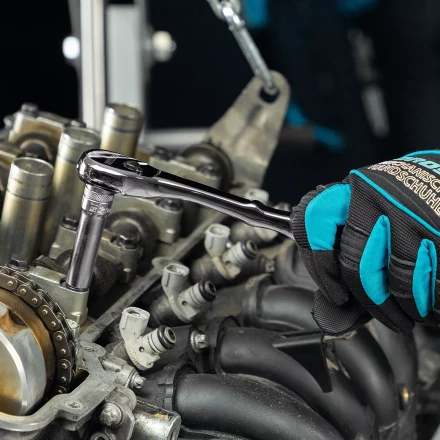 Ключ-трещотка 3/8&quot; Gross 14054, CrV, 90 зубьев, усиленный, хром купить в Тобольске