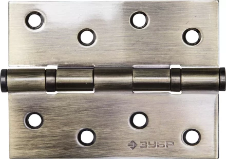 Петля универсальная ЗУБР &quot;ЭКСПЕРТ&quot;, 2 подшипника, цвет латунь (PB), с крепежом, 100х75х2,5мм, 2 шт 37601-100-1 купить в Тобольске