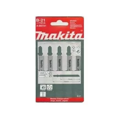 Пилки ( 5 шт.) В-21 HCS, 100х2,1 мм, рез-10 мм, точн.пропил. Makita A-85721 купить в Тобольске