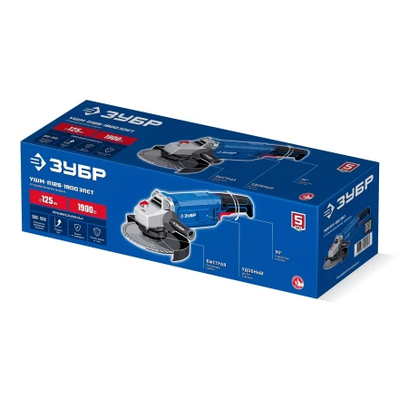 ЗУБР 1900 Вт, d125 мм, УШМ, регулировка оборотов, Профессионал (УШМ-П125-1900 ЭПСТ) купить в Тобольске