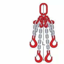 Строп цепной четырехветвевой 4СЦ 4 т L=1.8 м 8 кл с укоротителями купить в Тобольске