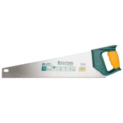 Ножовка по дереву (пила) KRAFTOOL BLITZ 450 мм, 7/8 TPI, быстрый рез поперек волокон, зубья - «S» : прямые 15005-45