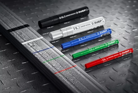 ЗУБР МК-800 красный, 2-8 мм клиновидный маркер-краска (06327-3) купить в Тобольске