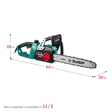 ЗУБР 2400 Вт, 40 см шина, электрическая цепная пила (ПЦ-2440) купить в Тобольске
