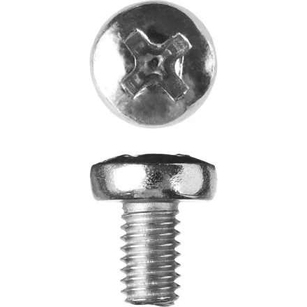 Винт ЗУБР &quot;МАСТЕР&quot; DIN 7985, класс прочности 4.8, оцинкованный, M6x10мм, 5кг 303150-06-010 купить в Тобольске