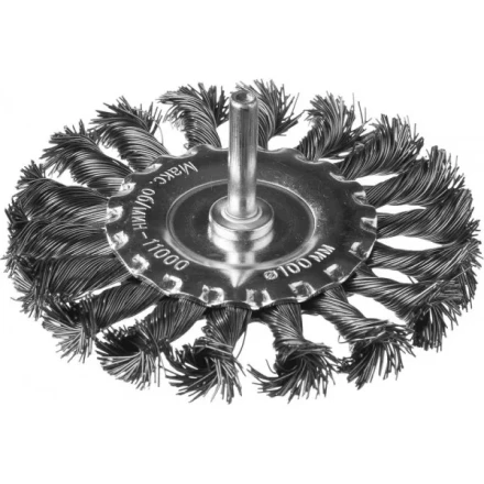 DEXX. Щетка дисковая для дрели, жгутированная стальная проволока 0,5мм, 100мм 35108-100 купить в Тобольске