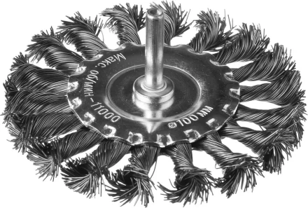 DEXX. Щетка дисковая для дрели, жгутированная стальная проволока 0,5мм, 100мм 35108-100 купить в Тобольске