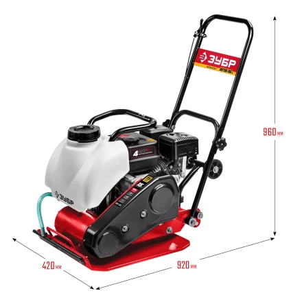 ЗУБР 15 кН, 80 кг, бензиновая виброплита (ВПБ-15 А) купить в Тобольске