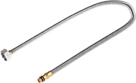 Подводка ЗУБР &quot;ЭКСПЕРТ&quot; сильфонная из нержавеющей стали, для смесителя, укороченная, г/ш (гайка-штуцер), 1/2&quot;, 0,6м 51012-060 купить в Тобольске