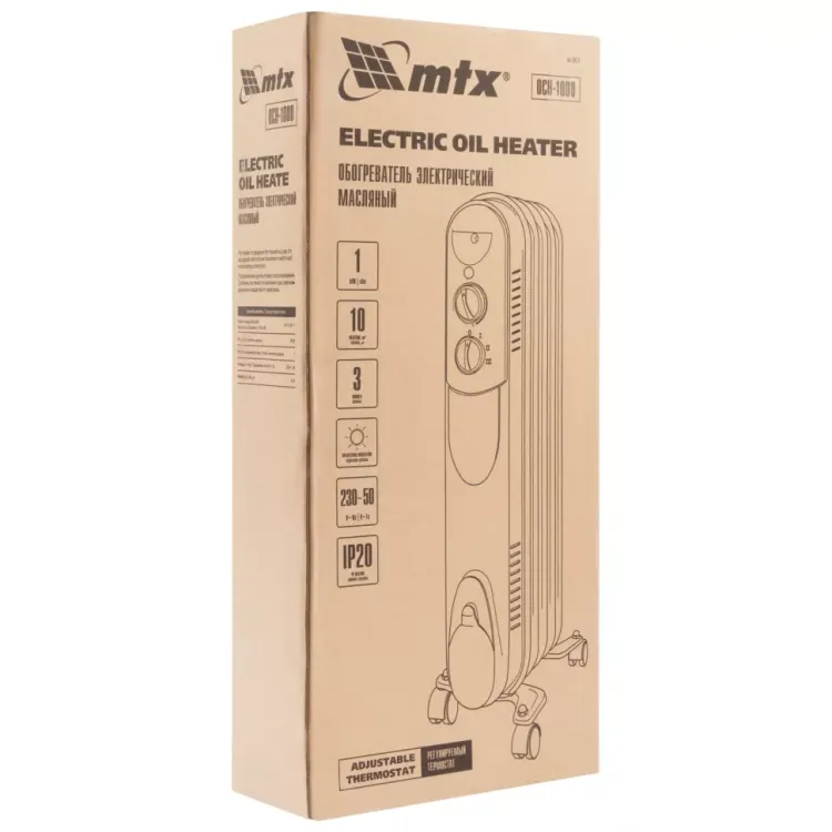 Масляный обогреватель MTX OCH-1000, 230 В, 1000 Вт // MTX 98301 купить в Тобольске