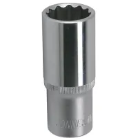 Головка торцевая 12-гранная глубокая 1/2"DR 22 мм S04HD4722 Jonnesway 49071