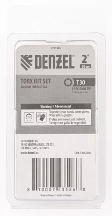 Бита T30x50, 5 шт. Denzel 7711323 купить в Тобольске