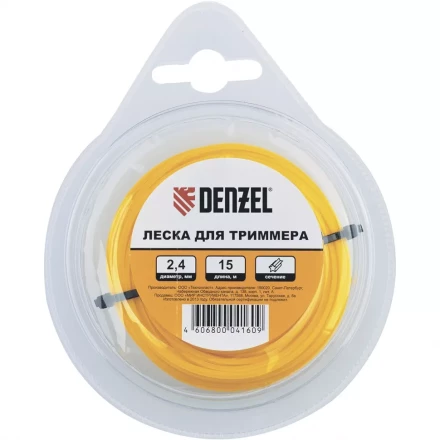 Леска для три ммера семь граней 4,0 мм х 10 м блистер Denzel артикул 96184 купить в Тобольске
