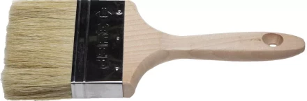 Кисть плоская ЗУБР &quot;УНИВЕРСАЛ-ЭКСПЕРТ&quot;, светлая натуральная щетина, деревянная ручка, 4&quot;/100мм 01005-100 купить в Тобольске