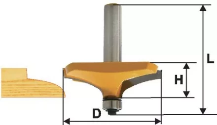 Фреза фигирейная горизонтальная Ф635Х19 мм хвостовик 12 мм 46572 купить в Тобольске