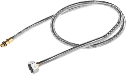 Подводка ЗУБР &quot;ЭКСПЕРТ&quot; сильфонная из нержавеющей стали, для смесителя, укороченная, г/ш (гайка-штуцер), 1/2&quot;, 1,0м 51012-100 купить в Тобольске