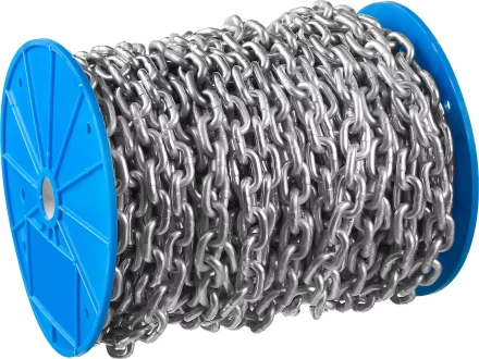 Цепь ЗУБР &quot;ПРОФЕССИОНАЛ&quot; короткозвенная, DIN 766, оцинкованная сталь, d=4мм, L=70м 4-304050-04 купить в Тобольске