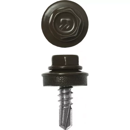 Саморезы ЗУБР окраш., RAL 8028 земел.-коричн., для крепл. кров. матер. к металл. констр., 5.5x25мм, 420шт 4-300315-55-025-8028 купить в Тобольске