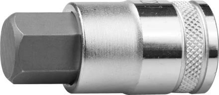 Торцовая бита-головка KRAFTOOL &quot;INDUSTRIE QUALITAT&quot;, материал S2, HEX, сатинированная, 1/2&quot;, H17 27908-17_z01 купить в Тобольске