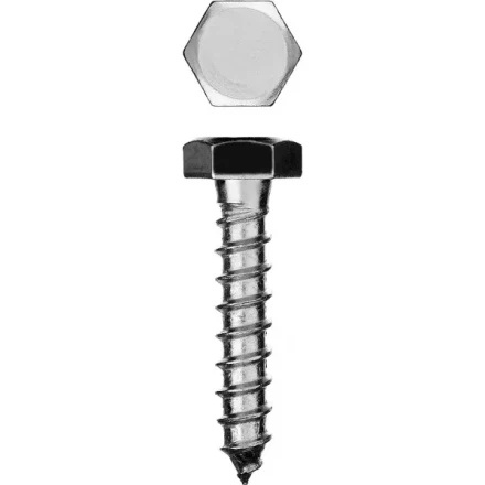 Шурупы ЗУБР &quot;МАСТЕР&quot; с шестигранной головкой, оцинкованные, 6x40мм, 110шт 4-300451-06-040 купить в Тобольске