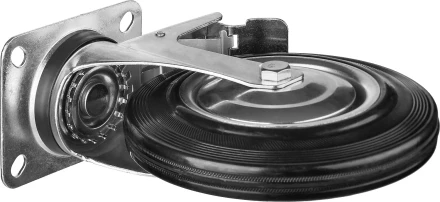 ЗУБР d 200 мм, г/п 185 кг, игольчатый подшипник, резина/металл, поворотное колесо, Профессионал (30936-200-S) купить в Тобольске