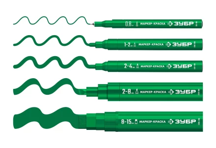 ЗУБР МК-800 зеленый, 2-8 мм клиновидный маркер-краска (06327-4) купить в Тобольске