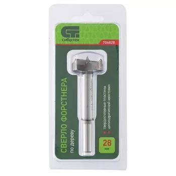 Сверло Форстнера по дереву 28 мм цилиндрический хвостовик СИБРТЕХ 704828 купить в Тобольске