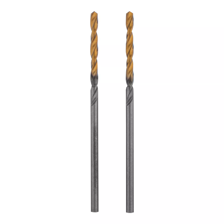 Сверло спиральное по металлу Denzel 2 x 49 мм, Р6М5, Golden Tip , 2шт., 718223 купить в Тобольске