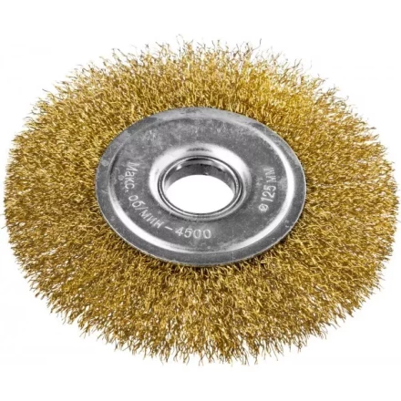DEXX. Щетка дисковая для УШМ, витая стальная латунированная проволока 0,3мм, 125ммх22мм 35101-125 купить в Тобольске